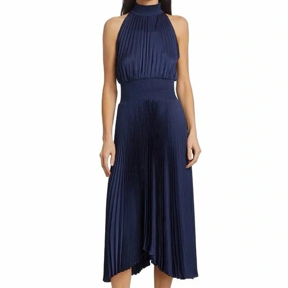 πΈ A.L.C. Renzo Pleated Blouson Dress - Picture 6 of 13